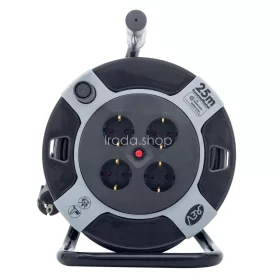   GAO 0010105463 kábeldob, 25 méter, 4 dugalj, max. 3000 W, 3x1.5 mm2, IP20, termo kapcsoló