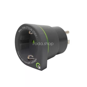   Q2POWER 1.200110-TH utazóadapter  Europe to USA”, bemeneti feszültség: 100-250 V, teljesítmény: 100 V - 1500 W / 250 V - 3750 W"