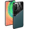 Xiaomi Redmi Note 9T 5G, Szilikon tok, bőr és plexi hátlap, közepesen ütésálló, mágneses tartóval kompatibilis, Wooze Texture, zöld