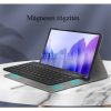 Samsung Galaxy Tab A7 Lite 8.7 SM-T220 / T225, Bluetooth billentyűzetes, mappa tok, billentyűzet világítás, mágneses rögzítés, Wooze Illuminated, fekete