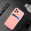 Apple iPhone 7 Plus / 8 Plus, Szilikon tok, kártyatartóval, Wooze Card Slot, rózsaszín