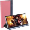 Xiaomi Poco M3, Oldalra nyíló tok, stand, hívás mutatóval, vékony csíkban, Wooze Look Inside, rózsaszín