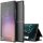Samsung Galaxy A42 5G / M42 5G SM-A426B / M426B, Oldalra nyíló tok, stand, hívás mutatóval, kevlár minta, Wooze Smart View Cover Carbon, fekete