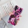 Apple iPhone 11 Pro, Szilikon tok, sokszöges márvány minta, Wooze Geometric Marble, színes/lila