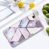 Samsung Galaxy A51 5G SM-A516F, Szilikon tok, sokszöges márvány minta, Wooze Geometric Marble, színes/kék