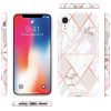 Xiaomi Redmi Note 8, Szilikon tok, sokszöges márvány minta, Wooze Geometric Marble, színes/fehér