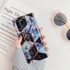 Samsung Galaxy A72 / A72 5G SM-A725F / A726B, Szilikon tok, sokszöges márvány minta, Wooze Geometric Marble, színes/fekete