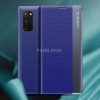 Xiaomi Redmi Note 9T 5G, Oldalra nyíló tok, stand, hívás mutatóval, vékony csíkban, Wooze Look Inside, kék