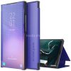 Samsung Galaxy M32 4G SM-M325F, Oldalra nyíló tok, stand, hívás mutatóval, kevlár minta, Wooze Smart View Cover Carbon, kék