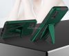 Samsung Galaxy A03s SM-A037F, Műanyag hátlap védőtok szilikon belső, közepesen ütésálló, kitámasztóval, Wooze Supportive Care, zöld