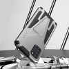 Xiaomi Poco M3, Műanyag hátlap védőtok szilikon belső, közepesen ütésálló, kitámasztóval, Wooze Supportive Care, ezüst