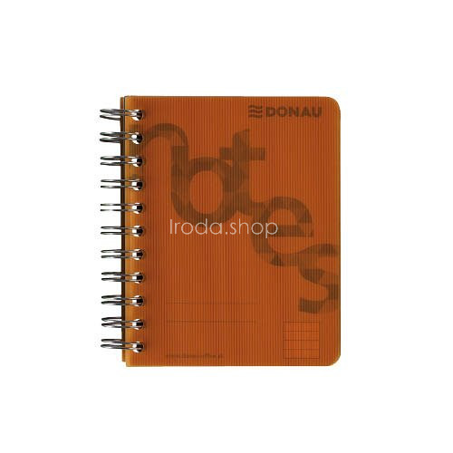 Spirálfüzet A/6 kockás 140 lap 80g kockás PP borító narancs