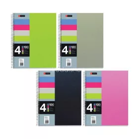   Spirálfüzet MQ 4 Notebook A/4-4x25 lapos négyzetrácsos, PP 