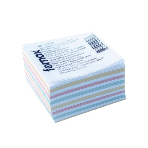 Kockatömb 9x9x5cm színes pasztell