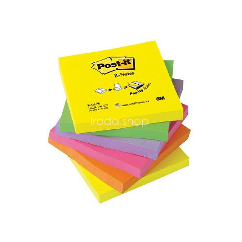 Post-it R-330-NR  Z-szivárványcsomag 76 × 76 mm, 100 lap, 6 tömb, neon színek