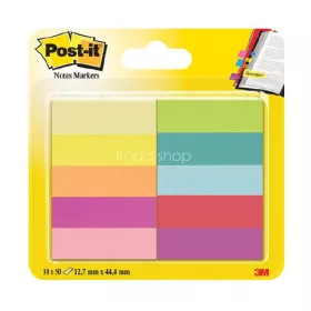 Post-it Jelölőlapok12,7 x 44,4mm, 10 x 50 lap  (neon színek)670-10AB-EU
