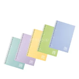   Spirálfüzet A/4 80lap 80g BLASETTI One Color kockás perforált lyukasztott PP borító pasztell 7036 
