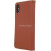 Samsung Galaxy S23 Plus SM-S916, Oldalra nyíló tok, valódi bőrtok, stand, Smart Pro, barna