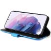 Samsung Galaxy A22 5G SM-A226B, Oldalra nyíló tok, stand, kártyatartóval, kézpánttal, Wooze Colour Wallet, kék