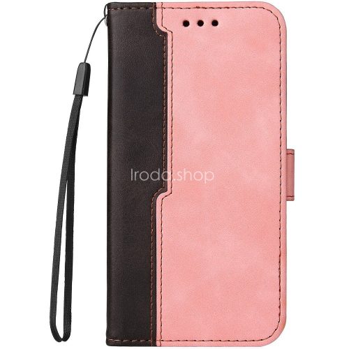 Apple iPhone 11 Pro Max, Oldalra nyíló tok, stand, kártyatartóval, kézpánttal, Wooze Colour Wallet, rózsaszín