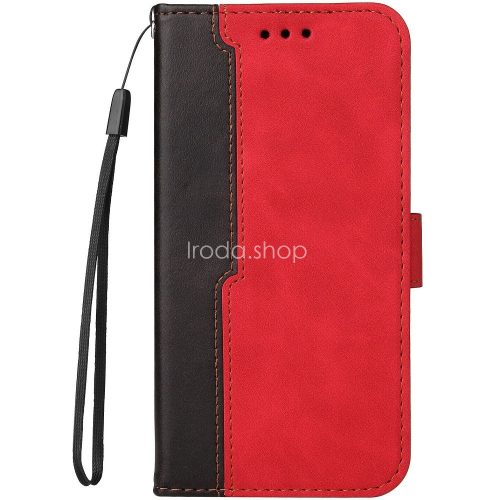 Samsung Galaxy A52 / A52 5G / A52s 5G SM-A525F / A526B / A528B, Oldalra nyíló tok, stand, kártyatartóval, kézpánttal, Wooze Colour Wallet, piros