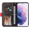 Samsung Galaxy A52 / A52 5G / A52s 5G SM-A525F / A526B / A528B, Oldalra nyíló tok, stand, kártyatartóval, kézpánttal, Wooze Colour Wallet, piros