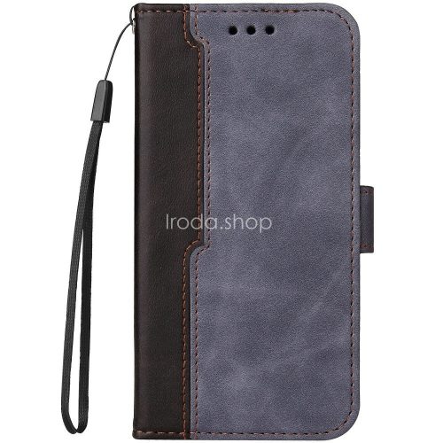 Samsung Galaxy A52 / A52 5G / A52s 5G SM-A525F / A526B / A528B, Oldalra nyíló tok, stand, kártyatartóval, kézpánttal, Wooze Colour Wallet, szürke