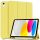 Apple iPad 10.9 (2022) / iPad 11 (2025), mappa tok, Apple Pencil tartóval, Smart Case, sárga