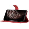 Apple iPhone 15 Pro Max, Oldalra nyíló tok, stand, kártyatartóval, kézpánttal, Wooze Illusion, piros