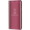 Apple iPhone 15 Pro, Oldalra nyíló tok, hívás mutatóval, Smart View Cover, vörösarany (utángyártott)