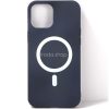Apple iPhone 15 Plus, Szilikon tok, mágnes gyűrűvel, MagSafe töltővel kompatibilis, Wooze Magsafe Case, kék