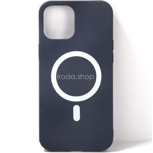 Apple iPhone 15 Plus, Szilikon tok, mágnes gyűrűvel, MagSafe töltővel kompatibilis, Wooze Magsafe Case, kék