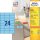 Etikett címke speciális 3450 70x37mm 100ív Avery (kék)