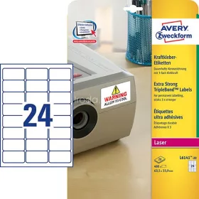   Avery Etikett címke speciális L6141-20 3x erősebb tapadás 63,5x33,9mm 20ív