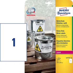   Etikett címke speciális L4775-20 időjárásálló 210x297mm 20ív polieszter vízálló Avery