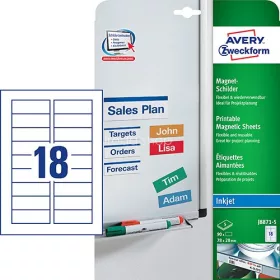   Etikett címke speciális J8871-5 mágneses fehér 78x28mm  5ív Avery