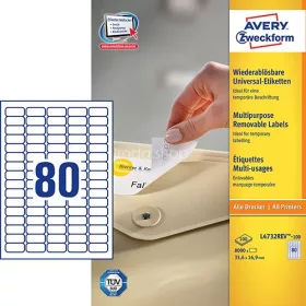   Etikett címke speciális L4732REV-100 visszaszedhető  35,6 x 16,9 mm 100ív Avery