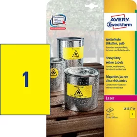   Etikett címke speciális L6111-20 időjárásálló  poliészter címke 210 x 297 mm Avery