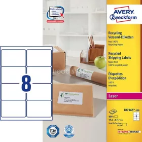   Etikett címke címzés újrahasznosított LR7165-100  QuickPEEL 99,1x67,7mm Avery