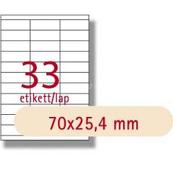Etikett A1270 25,4x70mm 100ív LCA3132 Apli