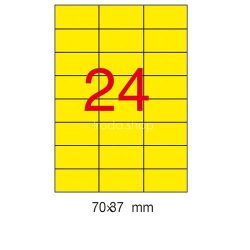 Etikett 210x297mm 20 ív Apli sárga