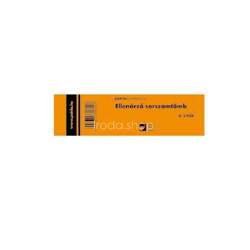 Ellenőrző sorszámtömb 100 lapos 146x40mm kék