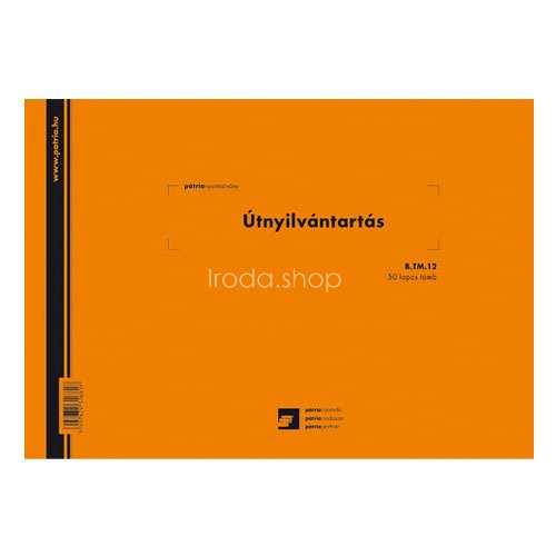 Útnyilvántartó 50 lapos tömb A/5 fekvő B.TM.12