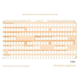 Átutalási megbízás 2 lapos garnitúra PFNY.11