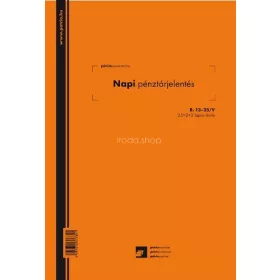 Napi pénztárjelentés 25x4lap B.13-25/V Pátria