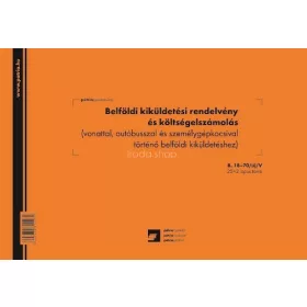 Kiküldetési utasítás 50lap B.18-70 Pátria
