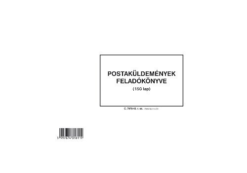 Postakönyv 150lap C.7976-12 Pátria