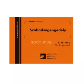 Szabadság engedély A/6 50x2lap B.18-49/V Pátria