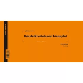 Készlet kivételi bizonylat 25x4lap B.12-115/V Pátria
