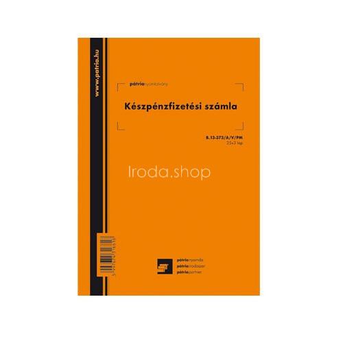 Kp.számla 25x3lap B.13-373/A/V E Pátria